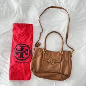 Tory Burch Brown Shoulder Bag with Structured Design